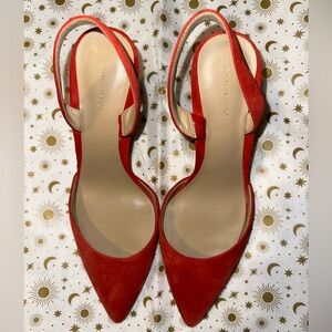 Ann Taylor Red Slingback Heels